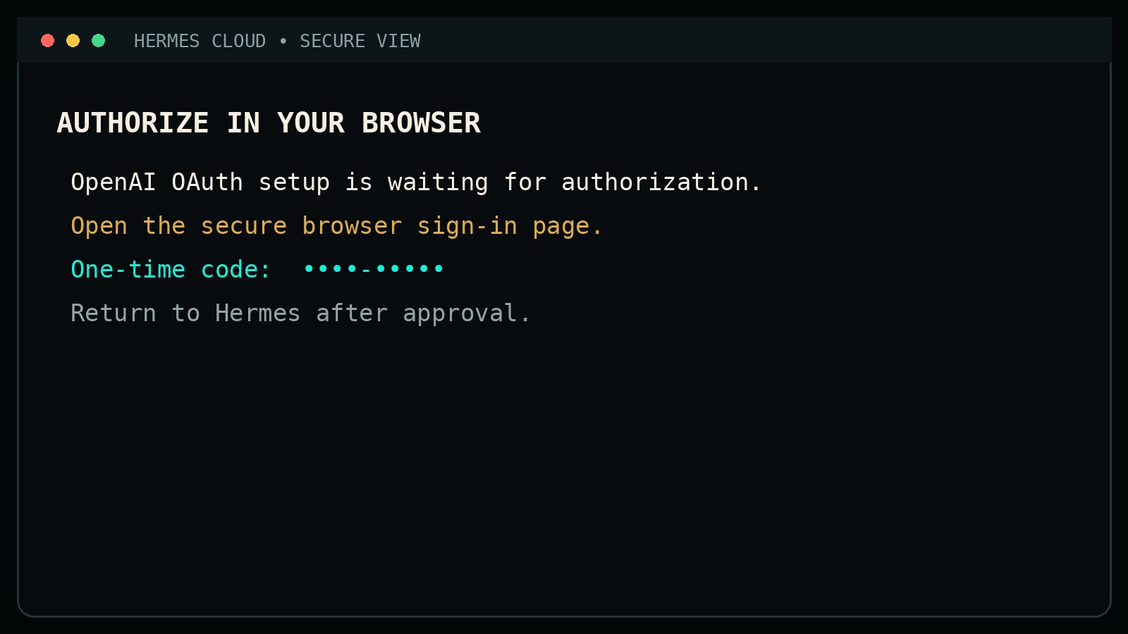 Browser authorization waiting for OpenAI OAuth